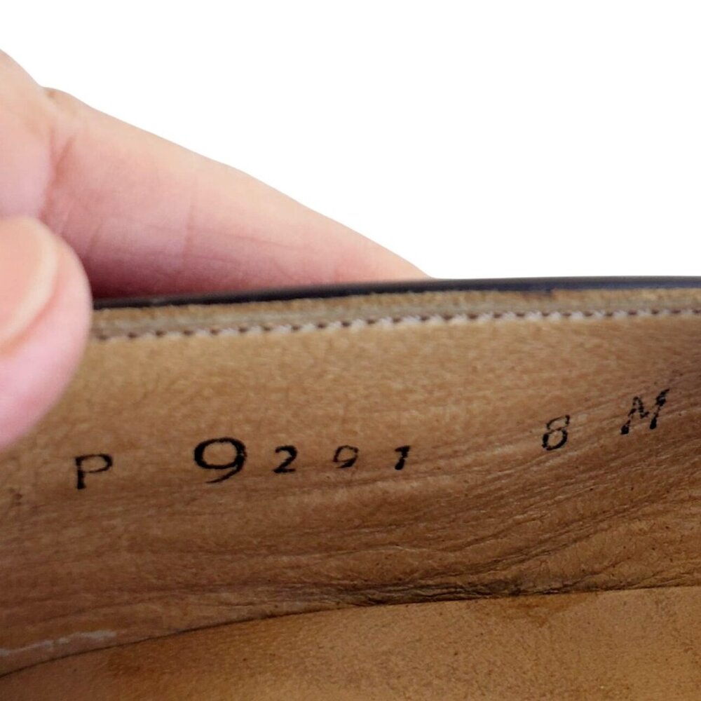 Pierre Cardin 70s Men Size 8 Brown Patent Leather Slip On Shoes Deadstock NWOT - Picture 11 of 12